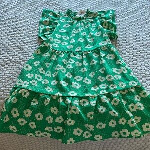 Green Floral Mini Dress